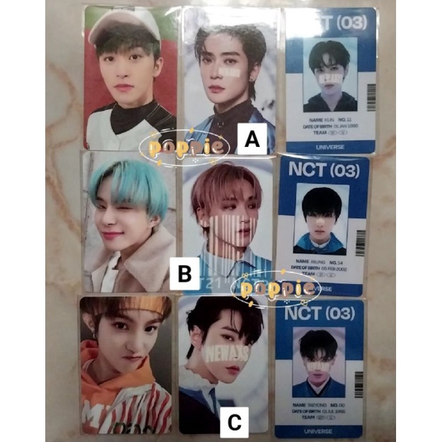 ID CARD + PHOTOCARD SET MD UNIVERSE MARK BASEBALL JUNGWOO YANGYANG