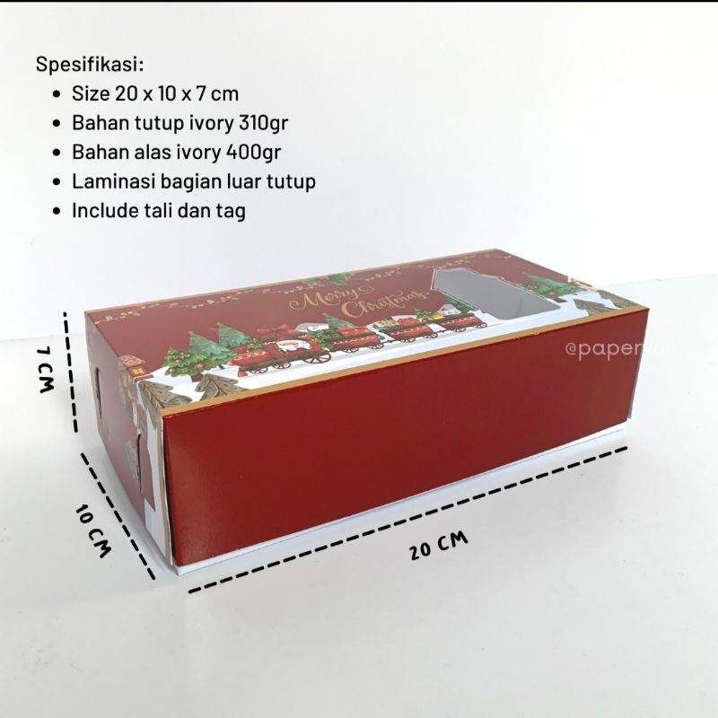 Box Hampers Natal Lapis Legit Kardus Kue Lapis 20 x 10