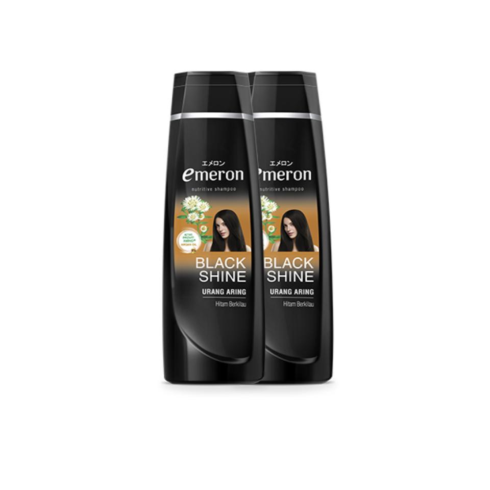 Emeron Shampoo Black &amp; Shine Botol 170ml x2