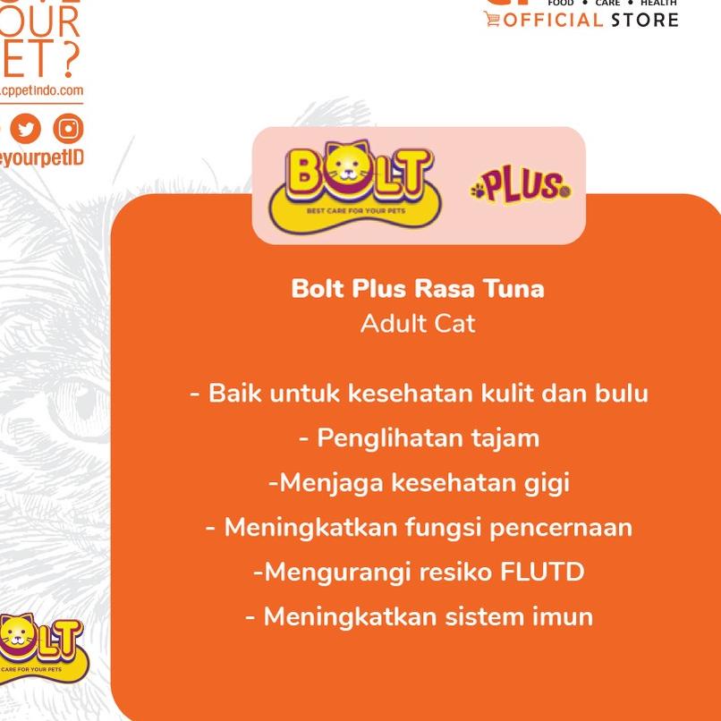 [KODE JGSZZ] CPPETINDO Bolt Plus Cat Food 5 Kg