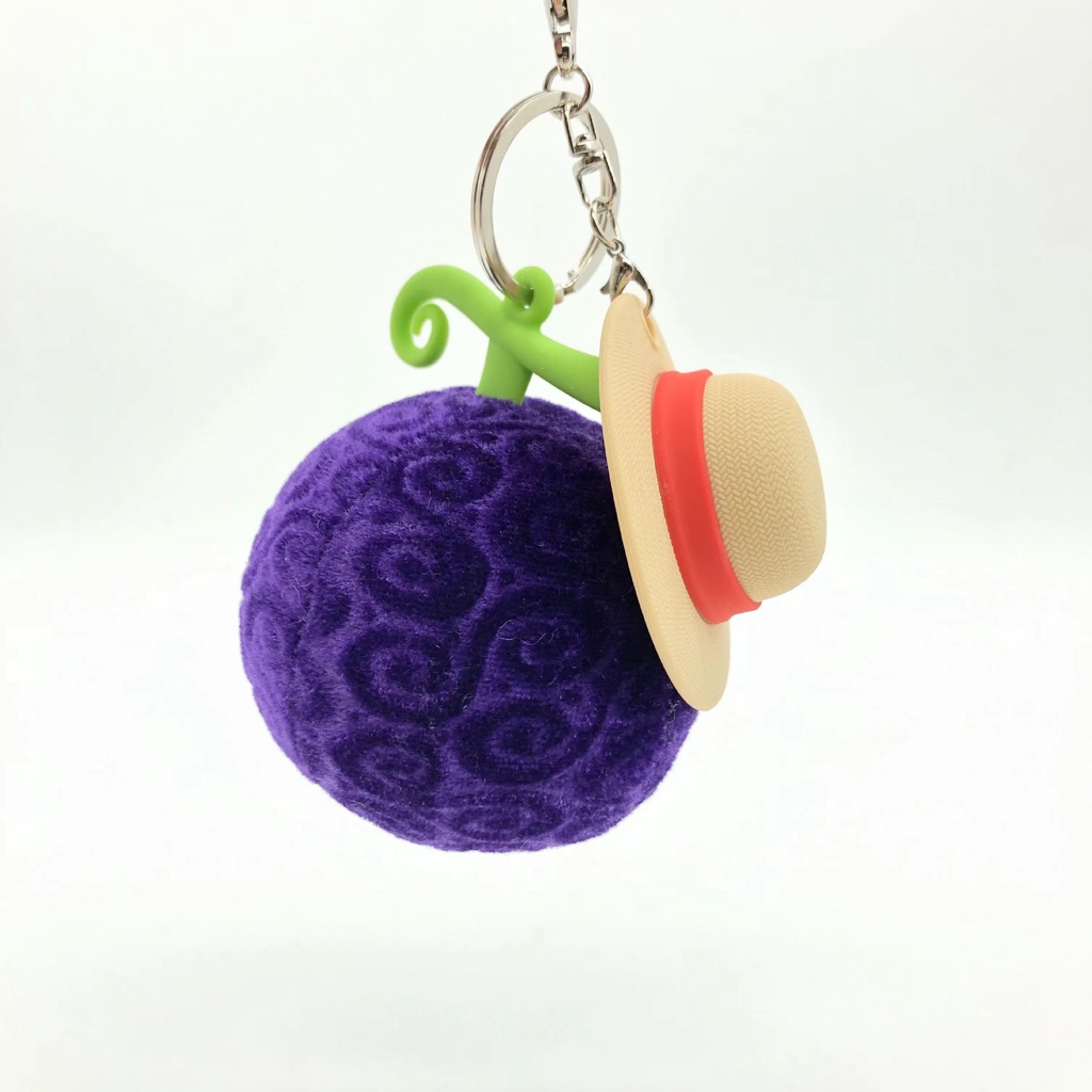 One Piece Devil Fruit Gomugomu Nut Plush Silicone Keychain Simulation Animation