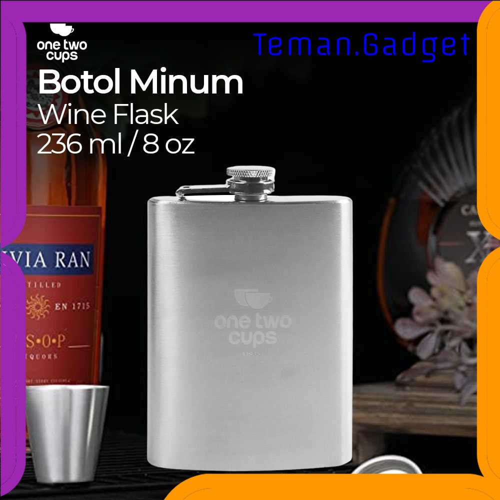 TG - DPR One Two Cups Botol Minum Wine Flask 8 oz - MS351