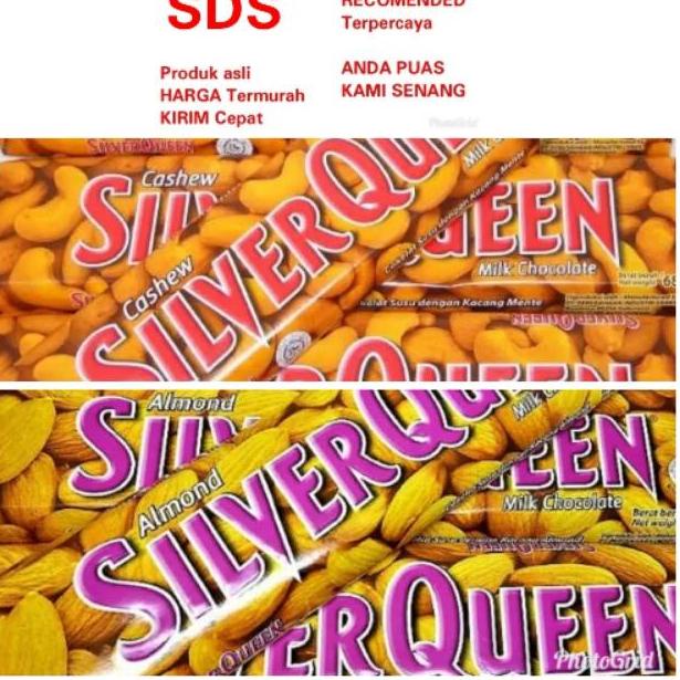 

(X-B2B-✉) SILVERQUEEN CASHEW / ALMOND 58G yg besar top produk