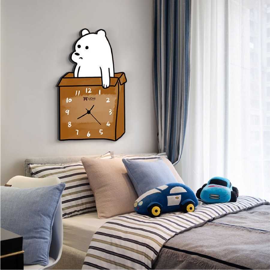 UCHII KUMA Exclusive Wall Clock Decorative | Jam Dinding Analog Hadiah