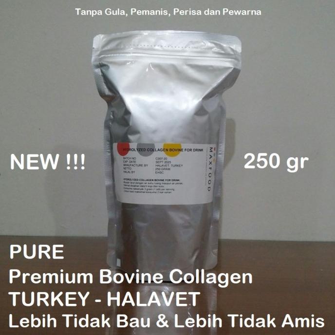 Pure Hydrolyzed Bovine Collagen Peptides/ Bubuk Kolagen Bovine Murni
