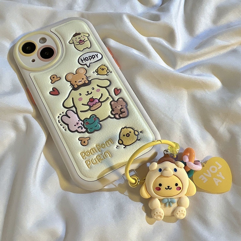 IPHONE Casing Ponsel Desain Anjing Puding Melody Kulit Melody Kompatibel Dengan Iphone12 13 14 11 Pro Max Bgbgol