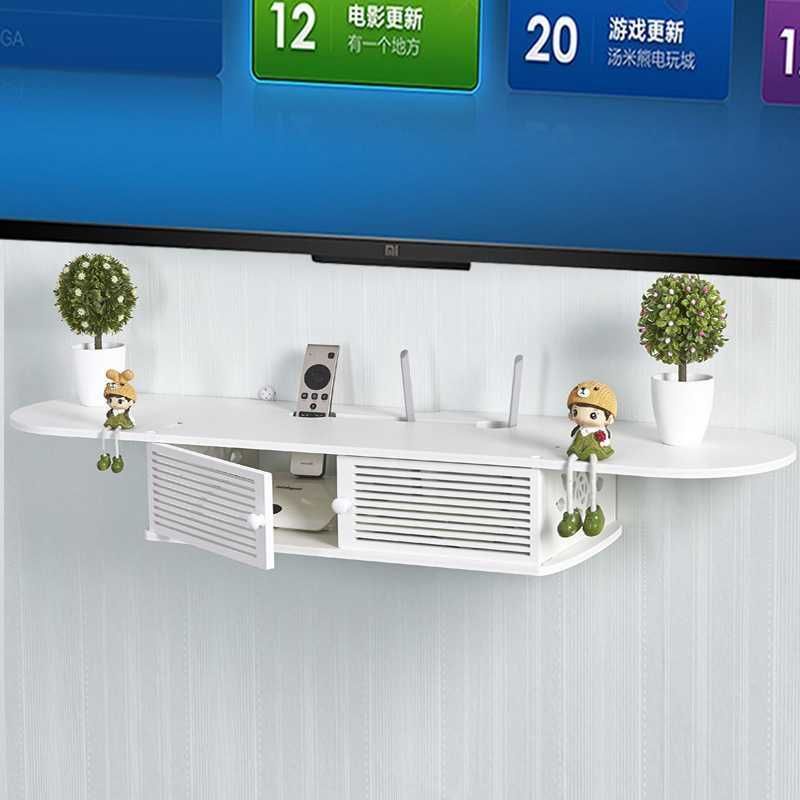 Lemari Meja Laci 2 Pintu Rak Ambalan Gantung Dinding Bawah TV Organizer