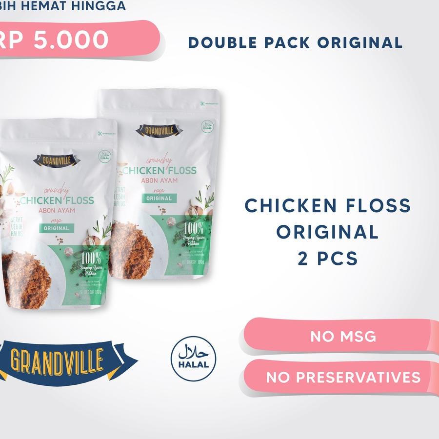 

9.9 HARGA GROSIR Grandville Abon AYAM Crunchy Double Pack Original