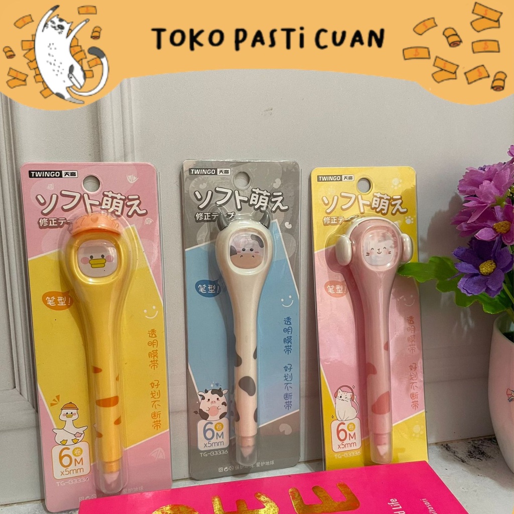 

Correction tape tipe x panjang bentul zoo alat tulis sekolah lucu kado unik tipex tipx penghapus tulisan lucu kado unik