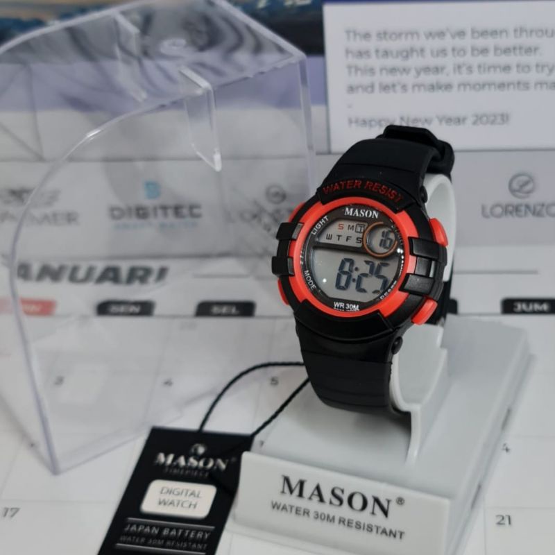 Jam Tangan Anak Digital Mason MDB 7002 Rubber Original Jam Tangan Tahan Air