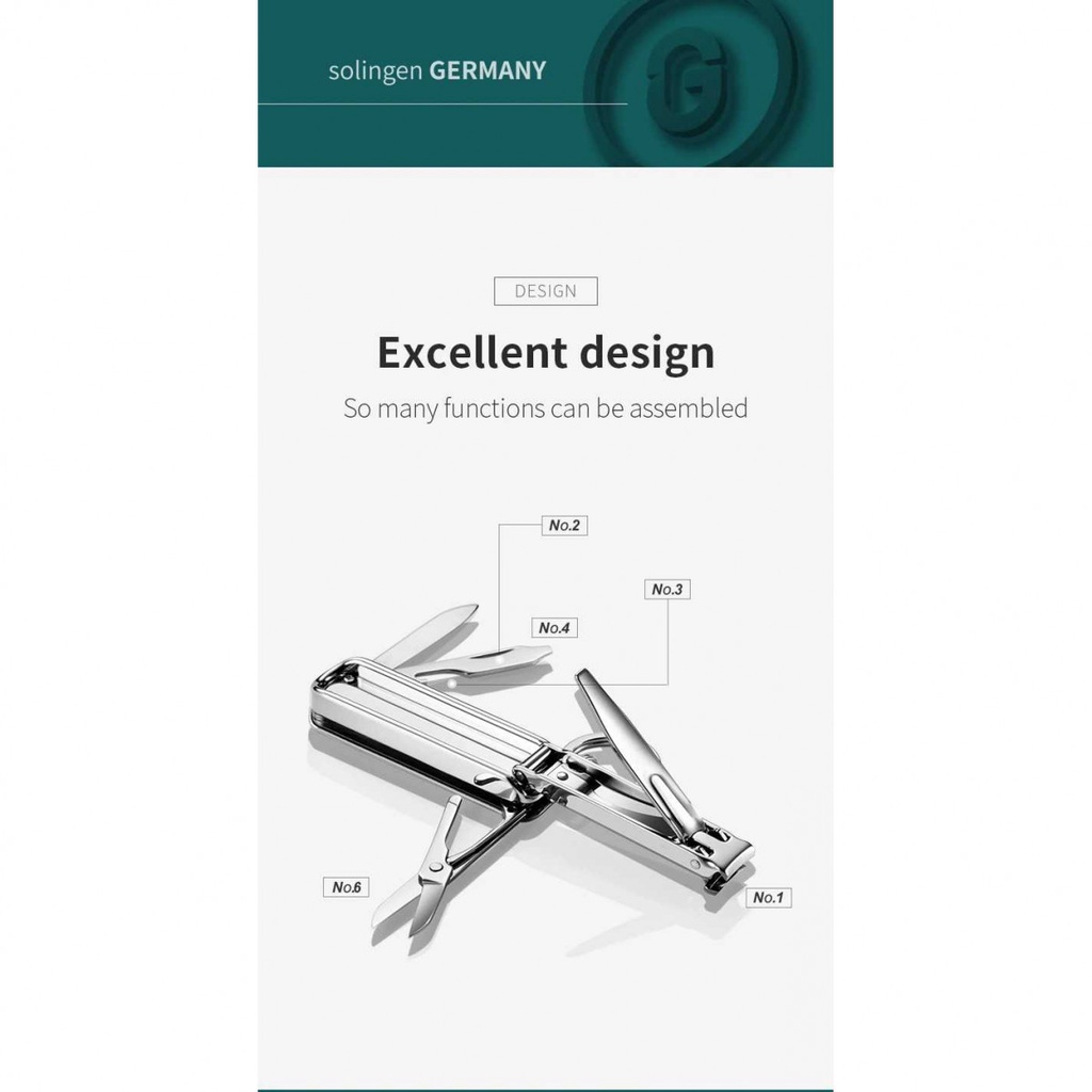 Gunting Kuku Multifungsi Stainless Steel 6 in 1 - Mr-1098