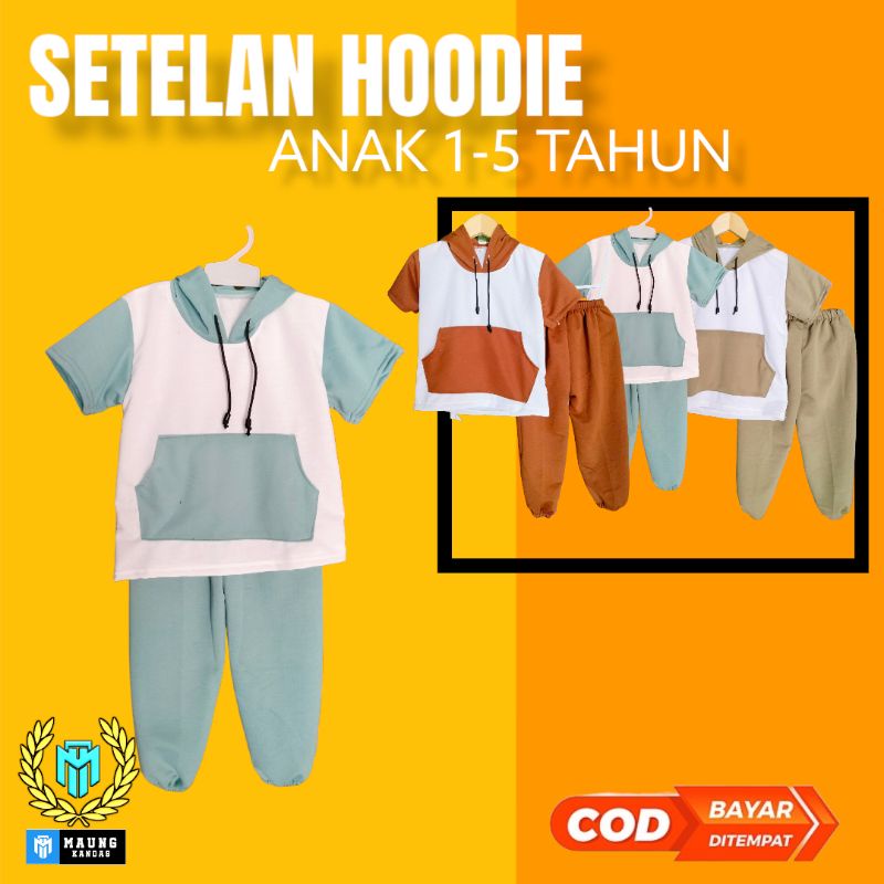 Set Hoodie 1-5 Tahun Setelan Baju Anak