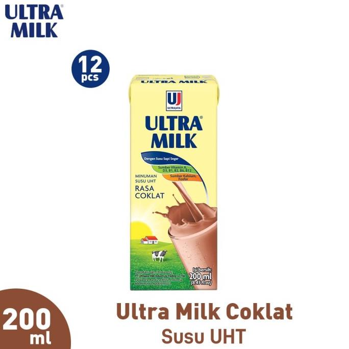 

Ultra Milk Susu UHT Coklat 12x200ml TERLARIS TERPERCAYA ORIGINAL