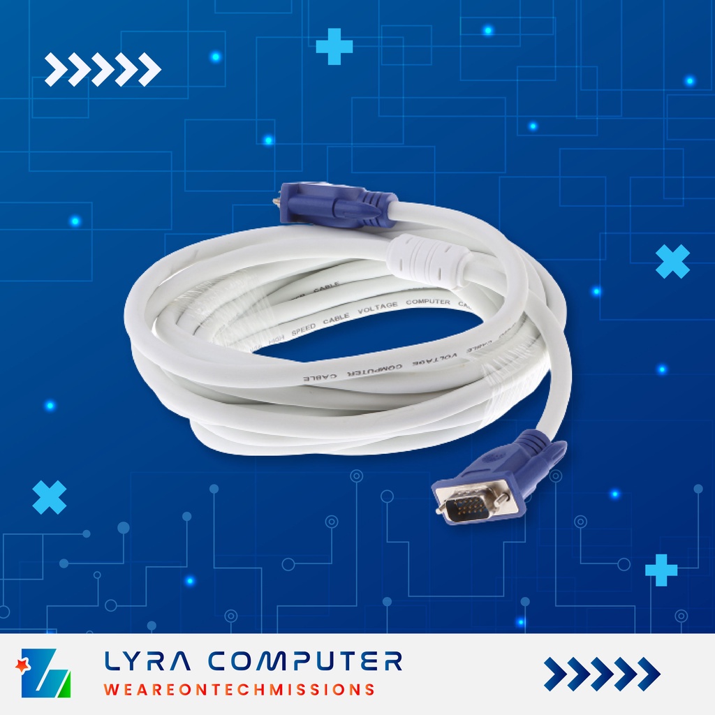 KABEL VGA VIDEO MALE TO MALE 50CM 1.8M 3M 5M 3+6 FULL HD 1080P WEBSONG