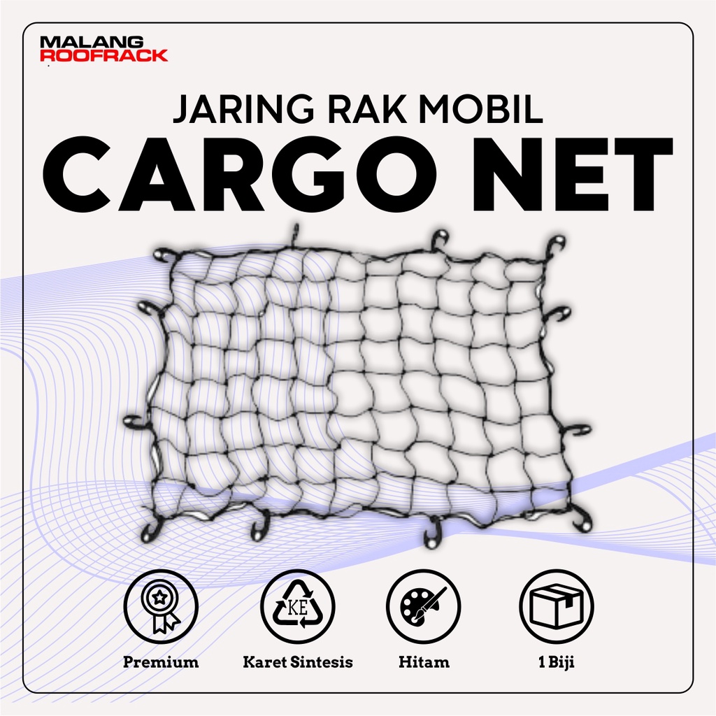 Jaring Rak Mobil Roofrack Cargo Net Pengikat Roofrack