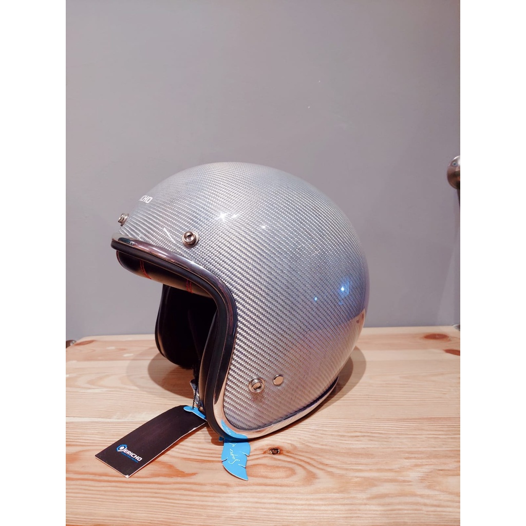 JERICHO CF500 SILVER | HELM HALF FACE | ORIGINAL JERICHO 100%