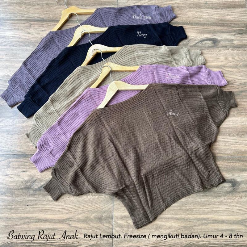 Rajut Batwing anak 4-8Tahun //JF34510