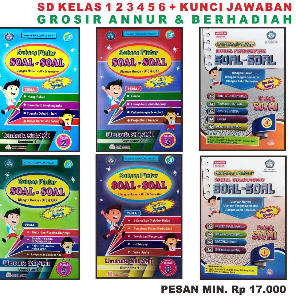 (G-5.4㊚) Buku Soal SUKSES PINTAR Tematik SD Grosir + Kunci Jawaban Kelas 1 2 3 4 5 6 MURAH & Berhadi