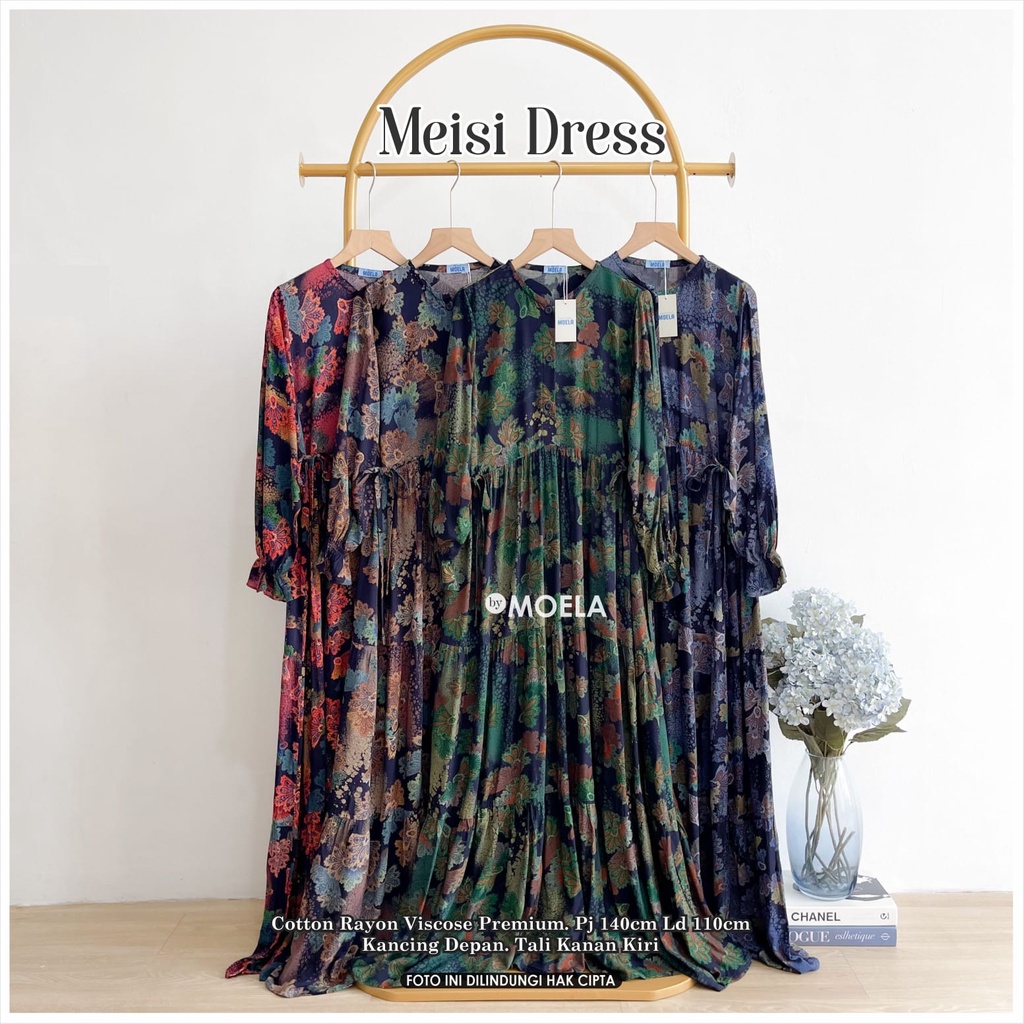 MEISI DRESS / DRESS MAXI PREMIUM KATUN RAYON MOTIF