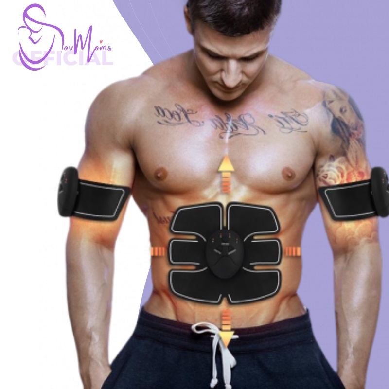 Alat Gym Fitnes Portable Bodyfit Training Gear EMS Abs Stimulator Pembakar Lemak Pembentuk Sixpack