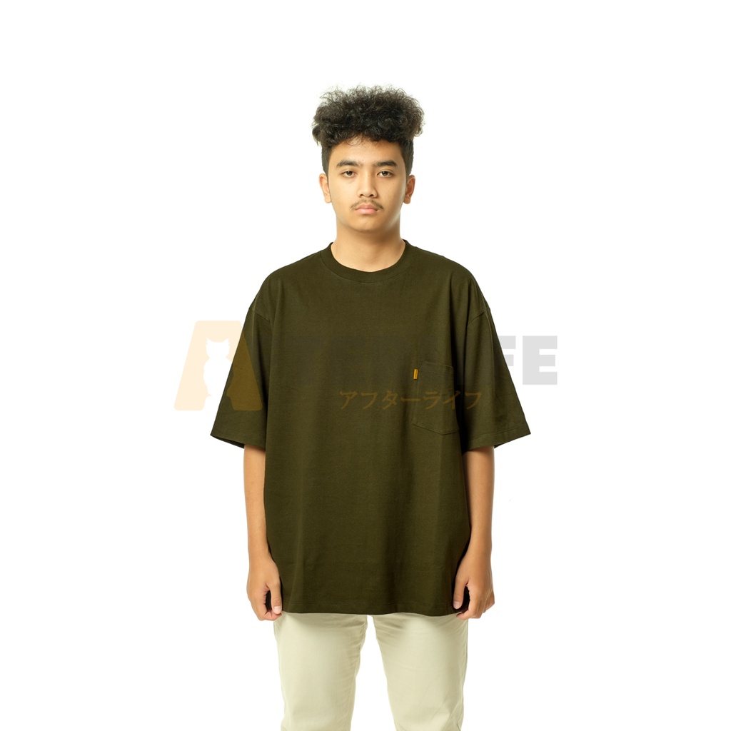 Pocket Basic Tshirt Oversize | Kaos Polos Pocket Katun 24s - AFTERLIFE