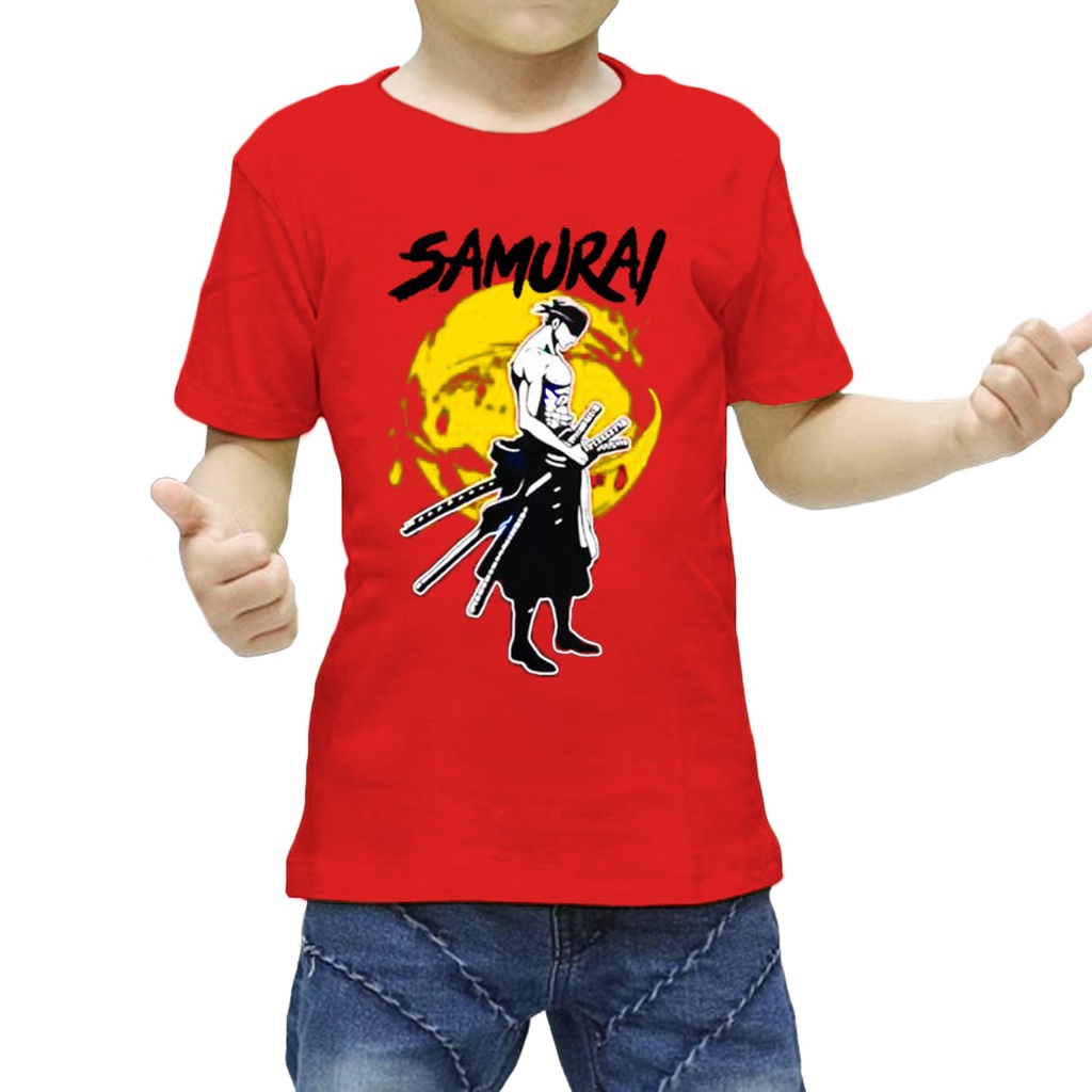 kaos anak laki motif samuray terbaru keren