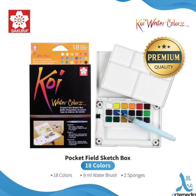

Cat Air Sakura Koi Watercolor 18 Pocket Field Sketch Box
