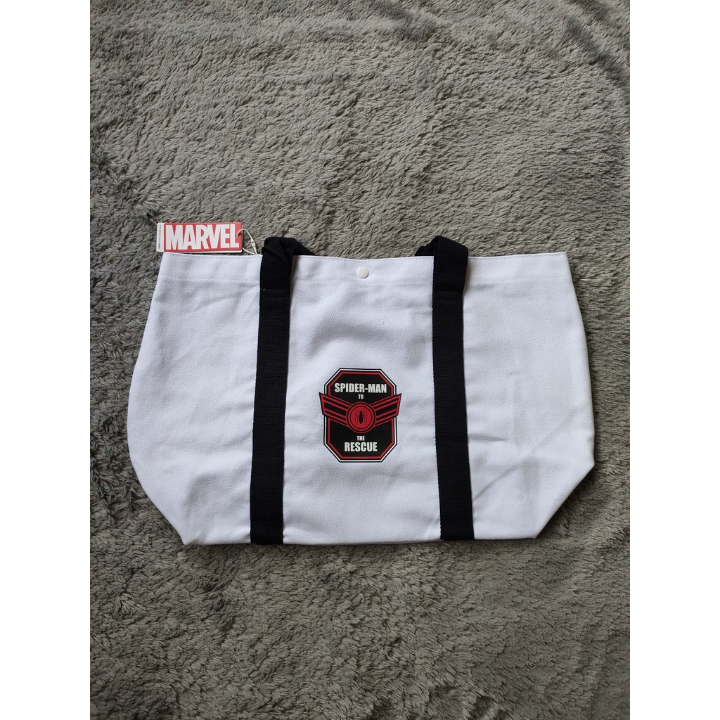 100% Aman Cuci Gudang Miniso Marvel Shoulder Bag/Tas Belanja/Totebag