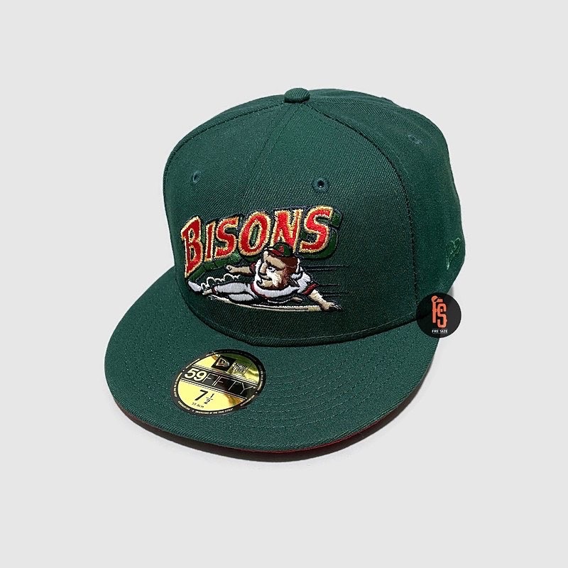 TOPI NEW ERA ORIGINAL 5950 BUFFALO BISONS DARK GREEN UV RED