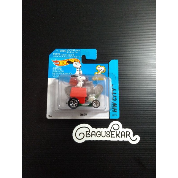 hotwheels snoopy peanuts series short card us card