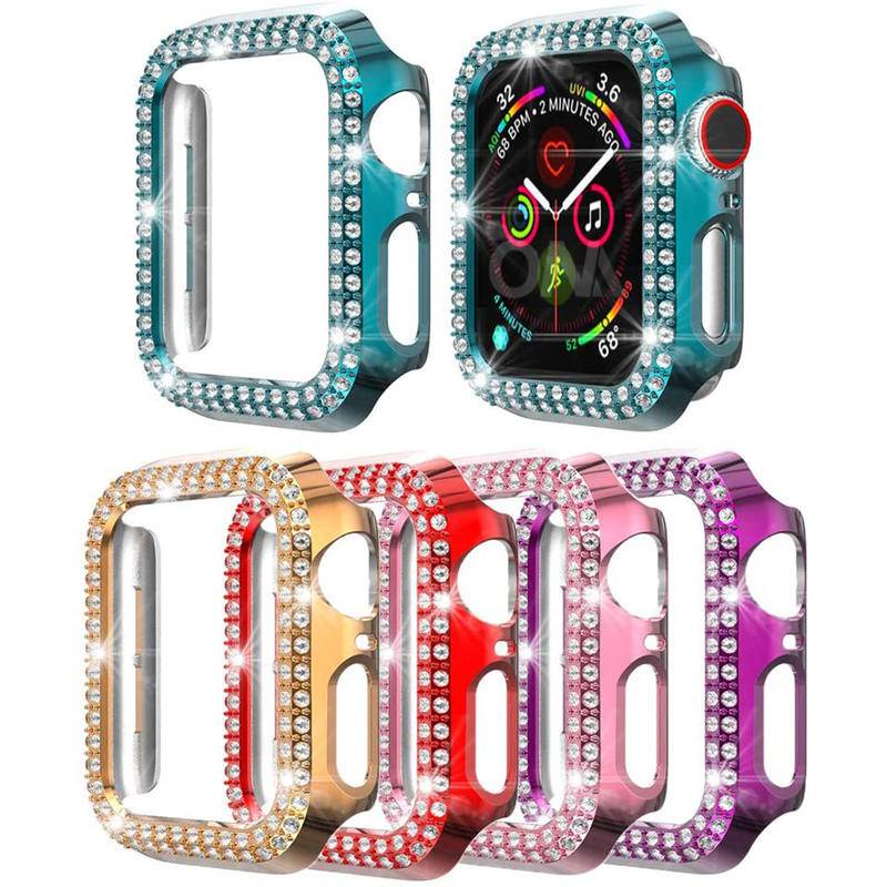 Casing glitter Berlian Baru Untuk Apple Watch Ultra Series8 7 6 5 4 3 2 1 SE SE2 Mewah Pelindung Cover smart band Untuk iWatch 49mm 45mm 41mm 44mm 42mm 40mm 38mm