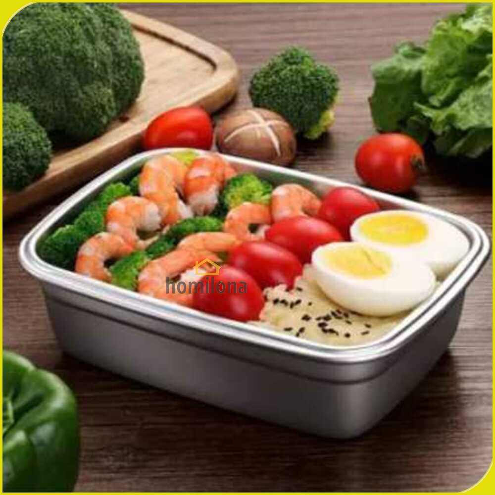 HOMEFAVOR Kotak Makan Bento Lunch Box Stainless Steel - KT046