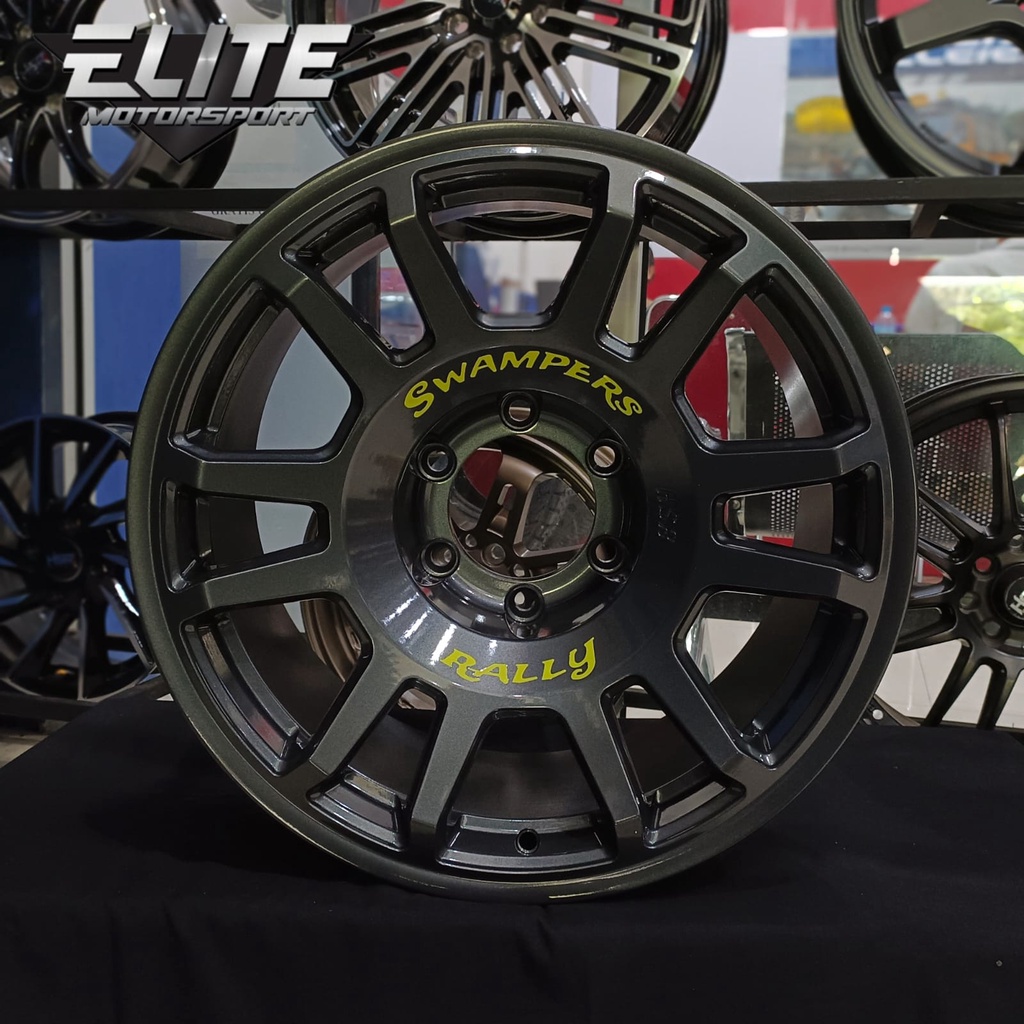 Velg HSR SWAMPERS Ring 18 Lebar 9 Lubang 6 Pcd 139.7 Velg Mobil PAJERO