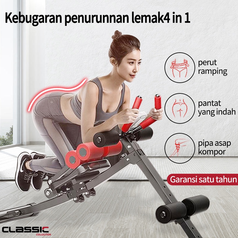 Cardio 4 in 1 Alat Olahraga Fitness Alat Gym Rumah Abdominal Latihan Perut Pembentuk Otot/Crunches/Cardio 4 in 1