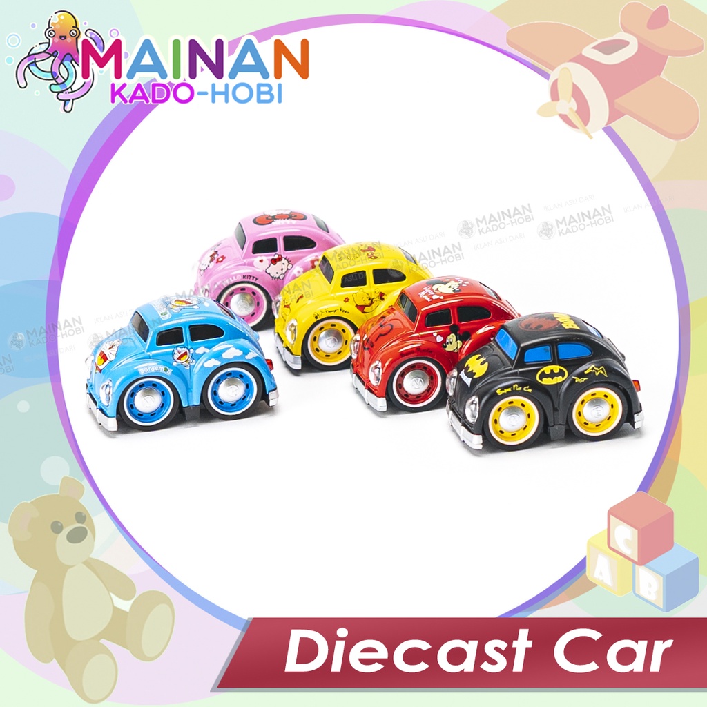 MAINAN ANAK DIECAST SUPER CAR MOBIL KARTUN PULLBACK TOYS