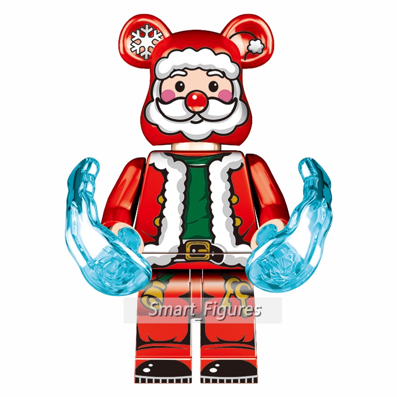 [Hot Sale]brickbear Minifigures Santa Claus Bear Elk Bear Luffy Bear Goku Bear Snowman Beruang Mini Angka Mainan Hadiah