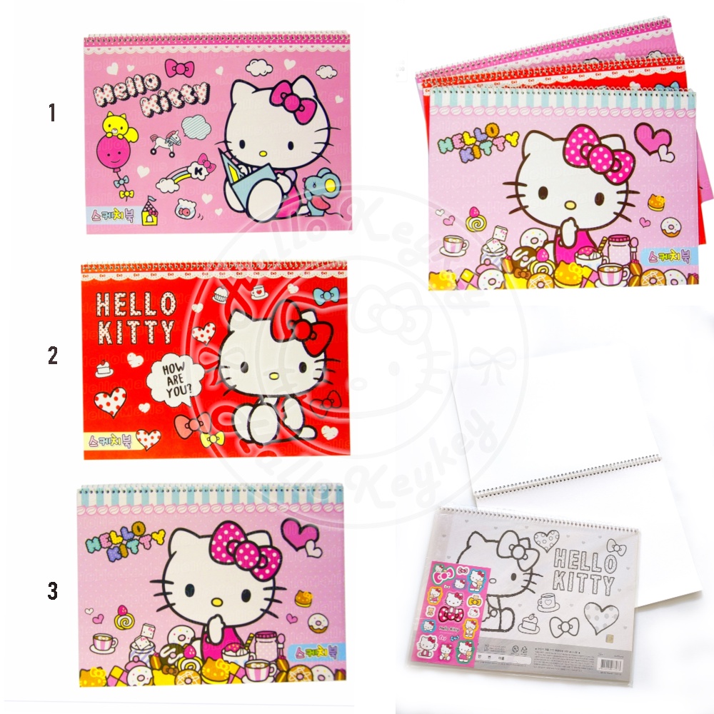 

sketch book buku gambar hello kitty original sanrio korea