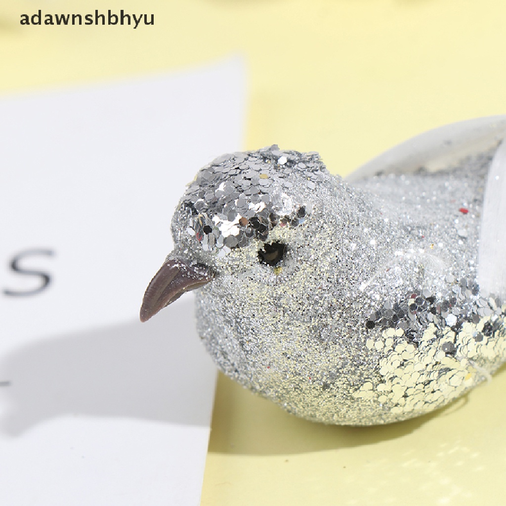 Adawnshbhyu Berbulu Glitter Burung Pohon Klip On Diy Hiasan Rumah Dekorasi Pesta ID