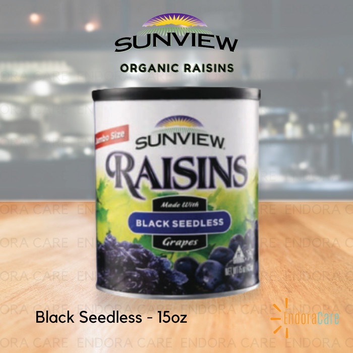 

Sunview Organic Jumbo Size Raisins Seedless Kismis Premium 15Oz / 425G Tx0148