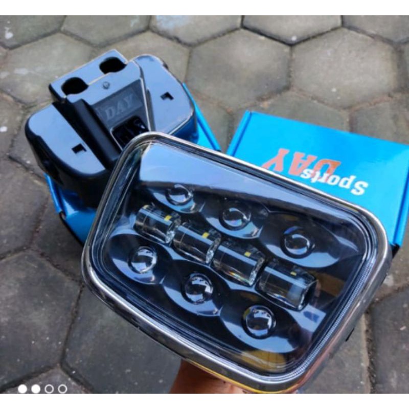 lampu daymeker daymaker rx king oval 10 titik set komplit batok