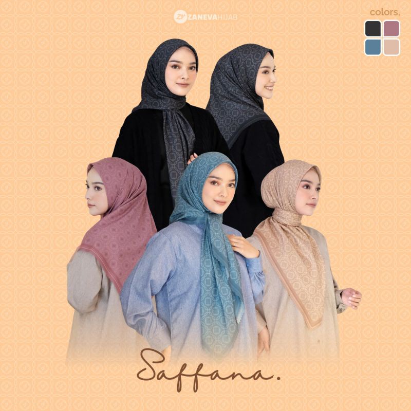 zaneva hijab voal motif lasercut saffana series