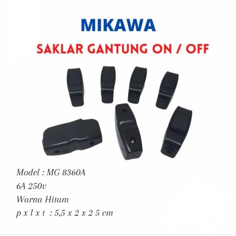 Saklar Gantung ON/OFF Mikawa MG 8360a HITAM