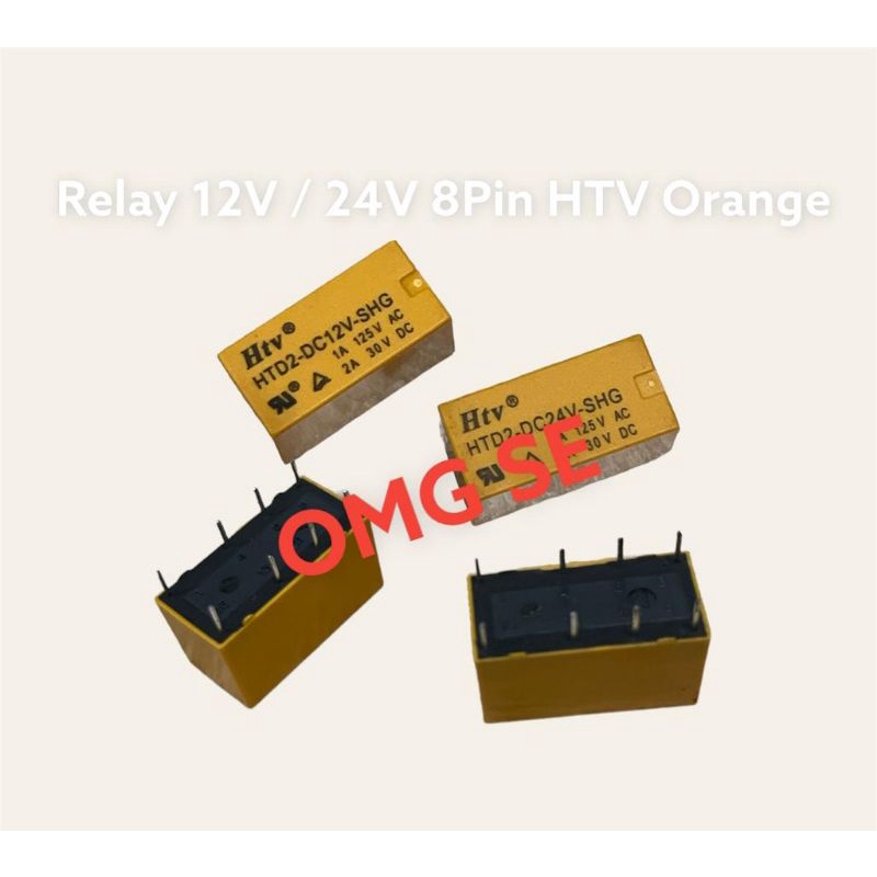 relay 12V 24V 8Pin HTV Orange