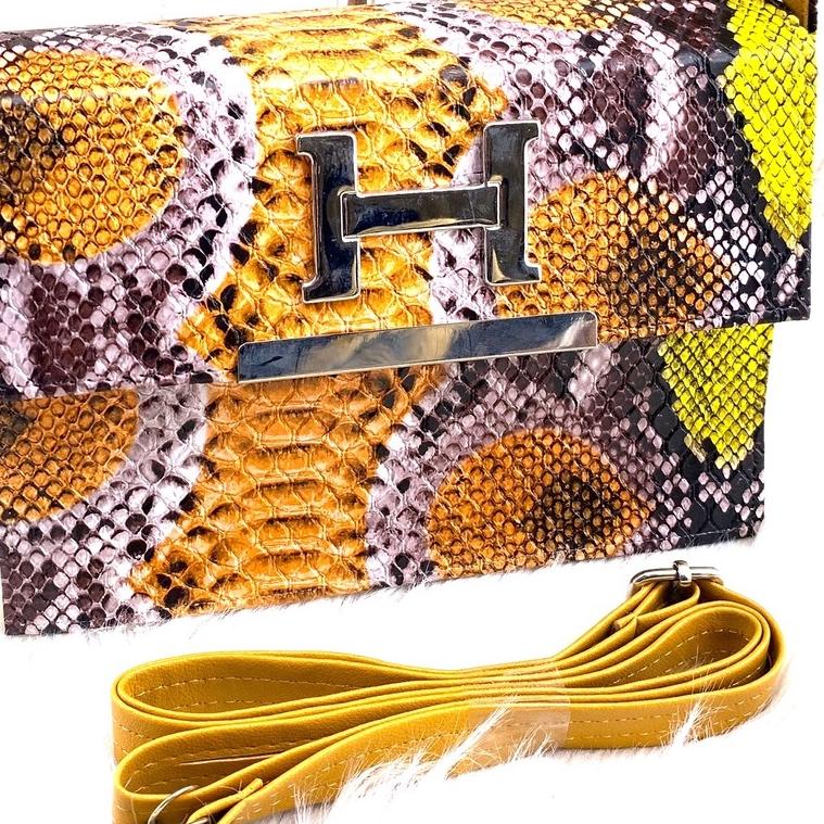 PROMO TAS WANITA ULAR KOTAK H TAS SELEMPANG ULAR TERLARIS TAS HP BISA COD ULAR PITON