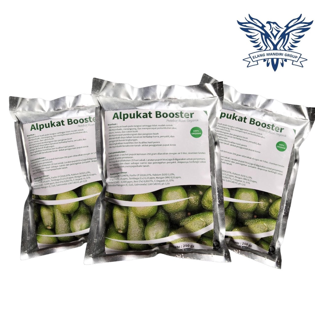 Repack Booster Alpukat 250gr Pupuk Organik Perangsang Buah Alpukat Agar Lebih Lebat Pembuahannya