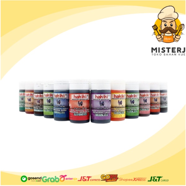 

Hakiki Perwarna Makanan | 15 ml | Pewarna Water base | All Varian Warna Lengkap