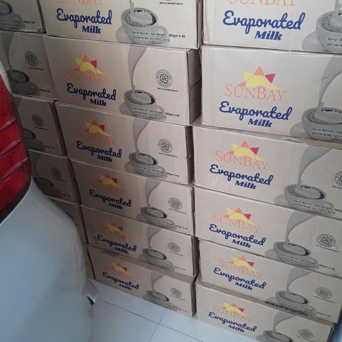 Susu evaporated sunbay/susu evaporasi f&n 1 dus TERLARIS TERPERCAYA ORIGINAL