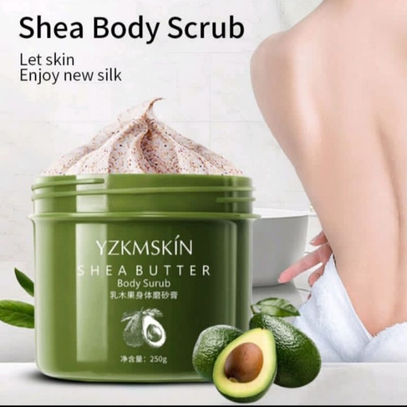 [ Impor Korea ] VIRAL...YZKMSKIN Shea Butter Body Lulur Scrub Pemutih Badan dan Menghaluskan Kulit