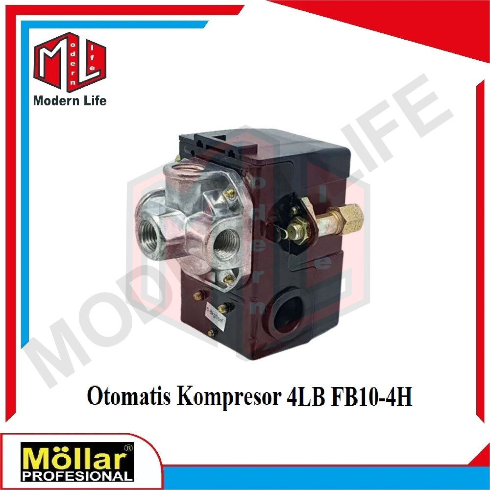 MOLLAR FB10-4H Otomatis Kompresor Pressure Switch 4 Lubang 1/4&quot;inch