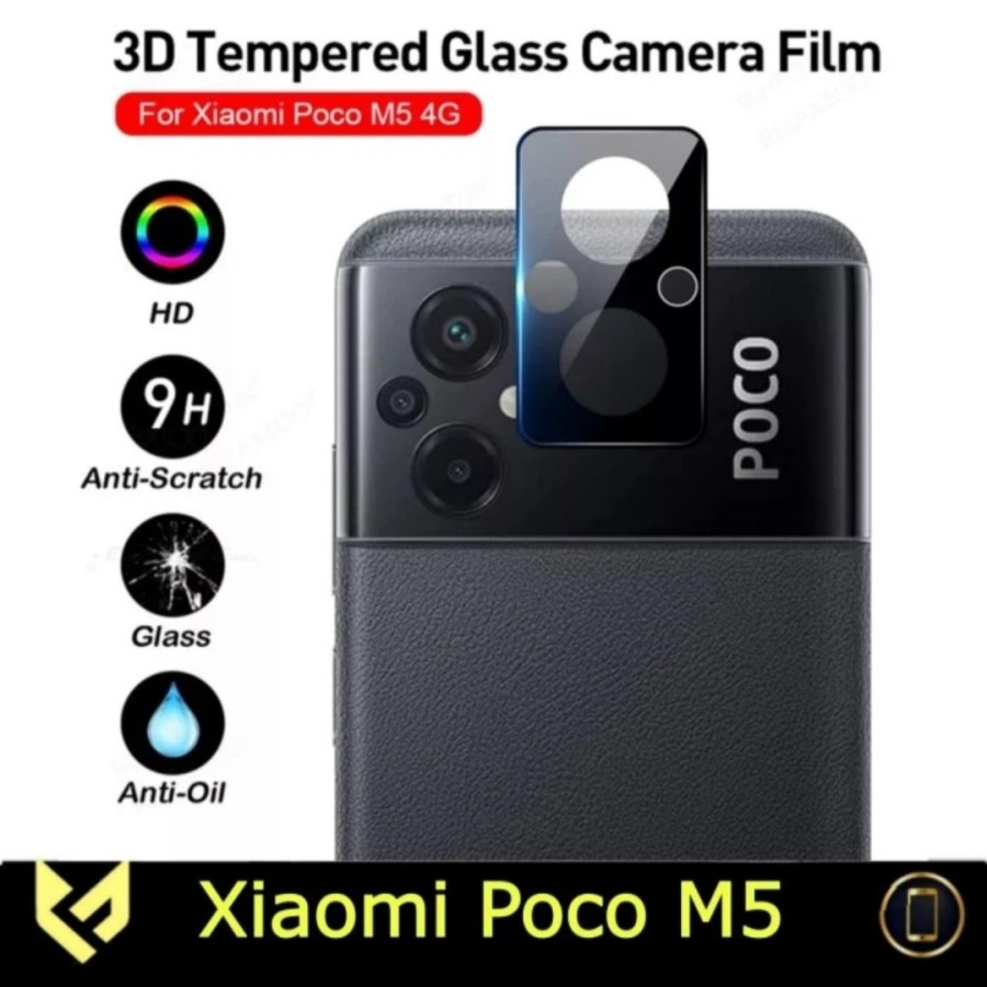 XIAOMI POCOPHONE POCO X5 5G F4 5G M5 M5S M3 PRO 5G M3 C40 TEMPERED GLASS KAMERA FRAME BLACK FULL, TEMPRED KACA CAMERA BELAKANG